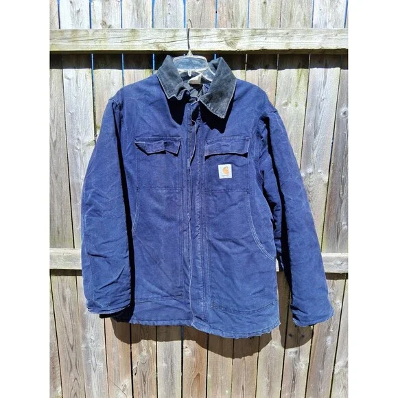 Carhartt Men's Blue Jacket Coat Classic Vintage - Picture 2 of 9